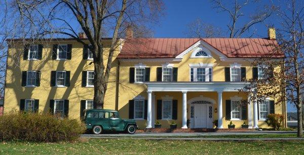 The front facade of the historic home.