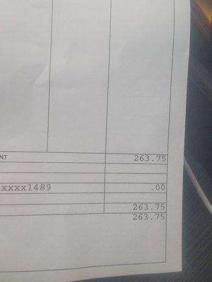 This was my final cost for the parts vs Honda Tenafly at $401