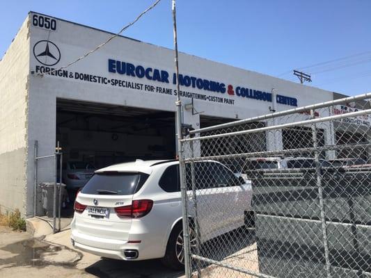 Front of Jack's Eurocar Motor shop..