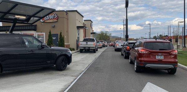 Friday night rush   Line wrapping around the building TWICE