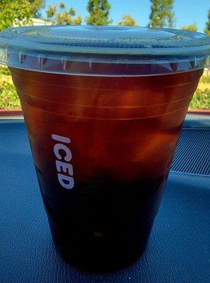 ICED Americano for the 90+ weather today. This is the 16oz espresso coffee at Dunkin' Donuts. #ChillLikeThat