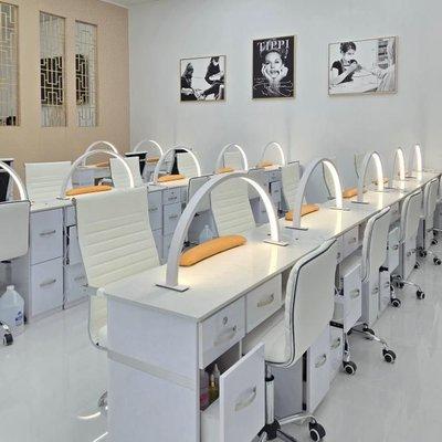 Our Nail Service Area is designed and decorated to give our clients a welcoming and chill vibe