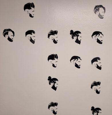 Mini decal for men's haircut