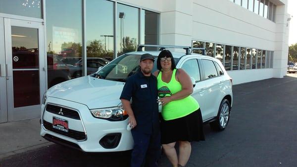 Congratulations to Ben and Cara on their purchase of a new 2015 outlander sport welcome to our Camacho family