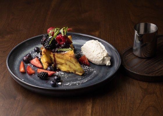 Baked French Toast | whipped cream, fresh berries