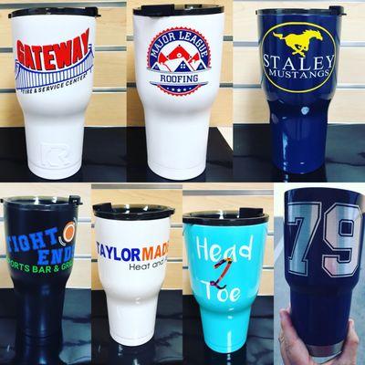 We specialize in high quality custom Tumblers / Bottles / and Bowls