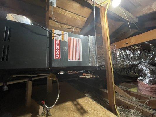 Attic relocated to furnace