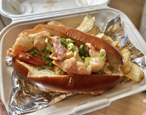 Connecticut Lobster Roll (Warm) - melted butter with hot sauce made it out-of-this world!