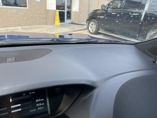 Soap on windshield after car was "washed"