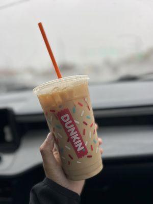 Iced Latte  We always order ahead.