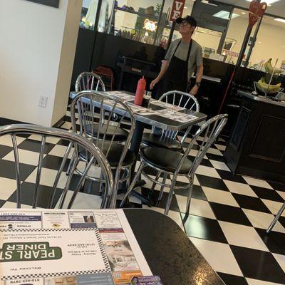 Pearl Street Diner checkerboard interior