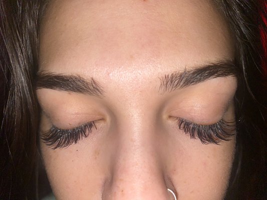 Eyelash extensions, and full face threading