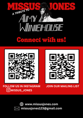 QR codes for our Amy Winehouse Tribute band!