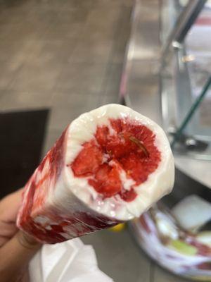 Strawberries and Cream popsicle