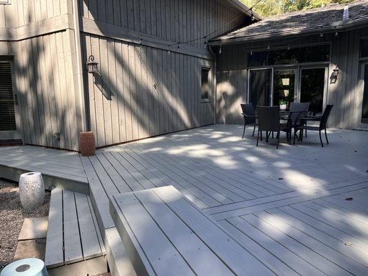 Deck completed by Anthony. First class all the way. Deck stain, beautiful job.