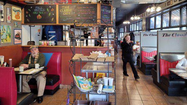 The interior of the restaurant. Lots of personality.