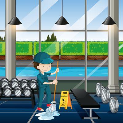 Gyms cleaning.