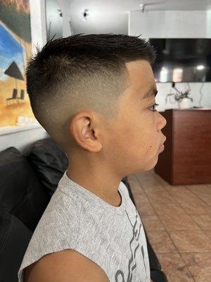 Side view of his fade.