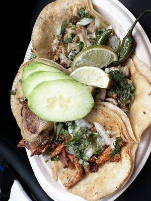 Al pastor and grilled chicken