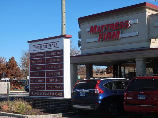 Signage for their convenient strip mall.