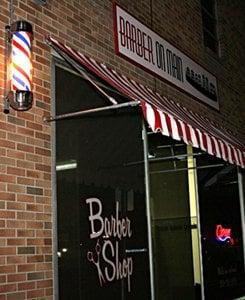 Barber On Main - Street view @ night