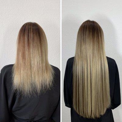 Before & Hair Extensions #hairextensions