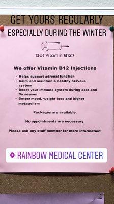 Vitamin B12 shots