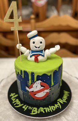 Ghostbusters themed birthday cake