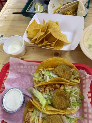 Tacos and baked potato soup