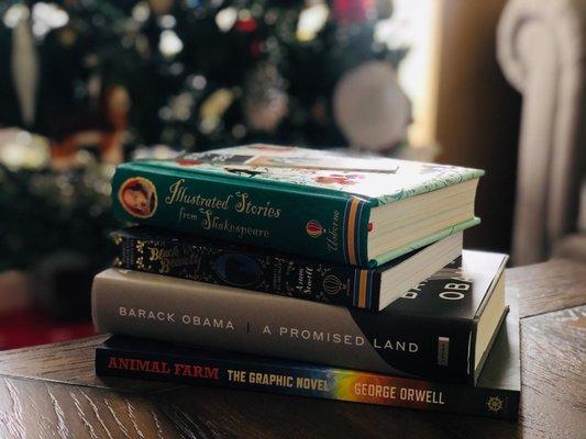 The books match perfectly with my Christmas Tree.