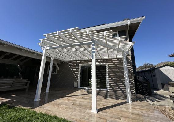 White vinyl patio cover