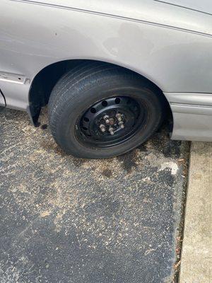 Spare tire after service