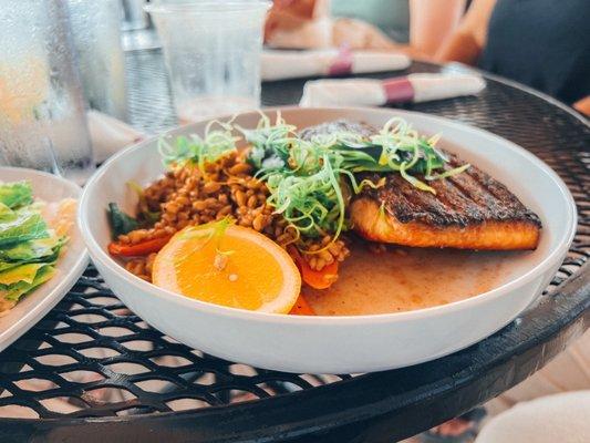 Grilled Salmon with Farro Salad