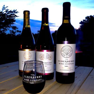 3 wines to choose from. All made from the elderberry harvest at 360 Farms.