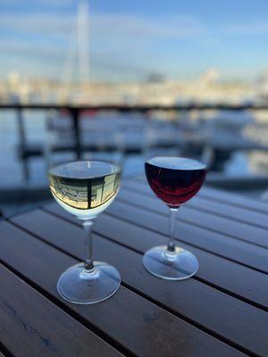 A little wine on the harbor