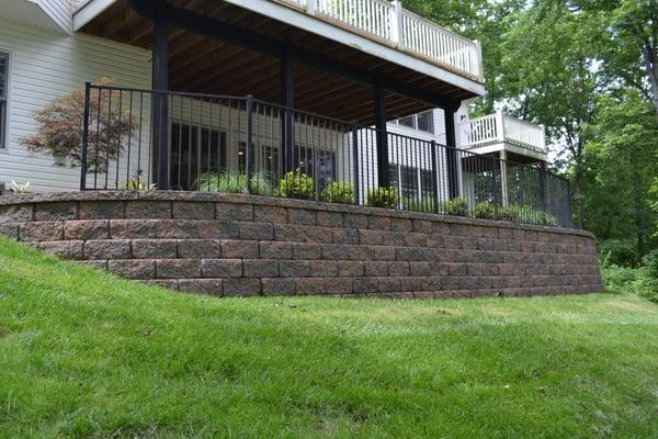 8" Anchor Diamond PRO Stonecut Block Retaining Wall - Fieldstone Color - Wildwood, MO - Lance's Lawn & Landscape, LLC