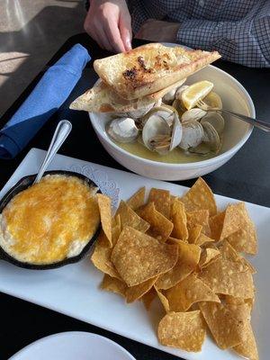 CRAB DIP and STEAMED CLAMS