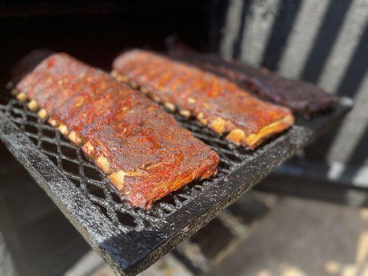 6 hour Smoked Spare Ribs