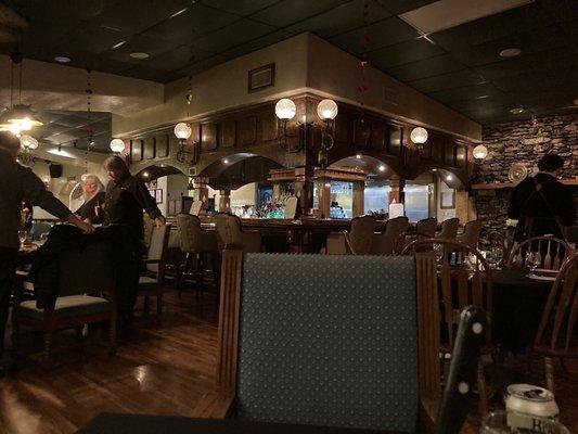 Bar area and dining tables.