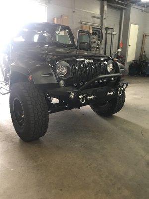 Just got my new fenders and bumpers.  Looking good!  Thanks to Jeremy and Bill for always taking care of my Jeep! She's looking good!