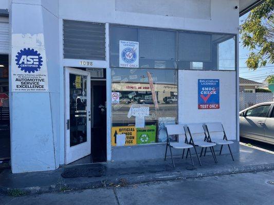 Storefront. Low driveway slopes for lowered cars :)