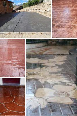 stamped concrete, stained concrete, decorative concrete, colored concrete, stone floors, stamped natural color, stamped gray color, ashlar