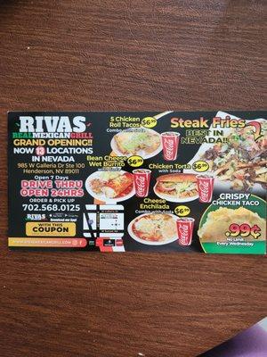 Rivas Real Mexican Grill ad