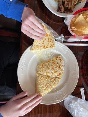 Now that is a cheese quesadilla!