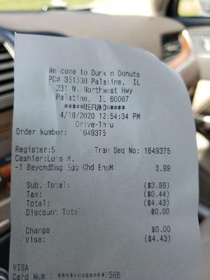 Refund for garbage sandwich.wasted 15m driving back