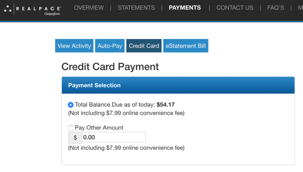 This company is a scam, 7.99$ convenience fee to pay via card online?? Am in stone age??