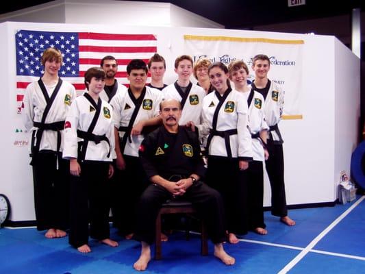 Master Prieto and his Chuck Norris certified adult black belt staff.