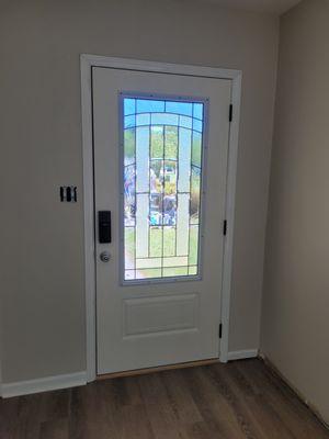 Replace front door with this 3/4 glass door