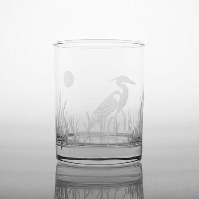 Made in the USA, these beautiful deep, sand etched glasses will delight