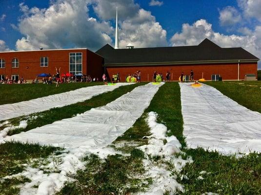 Summer slip and slide fun